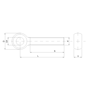 Eye bolt, fully threaded 
