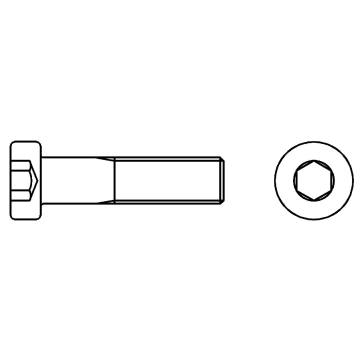 Low cylindrical head screw with hex socket and partial thread