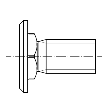 Flat head low neck bolt