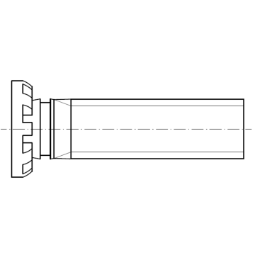 Flat head self-locking screw