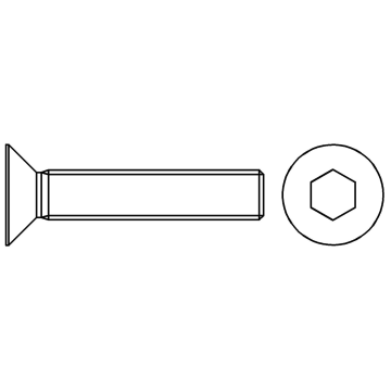 Hexagon socket countersunk head screw
