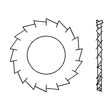 Serrated lock washer, external teeth