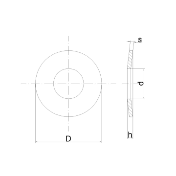 Conical spring washers for bolted connections