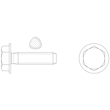 Hex washer head thread-forming bolt