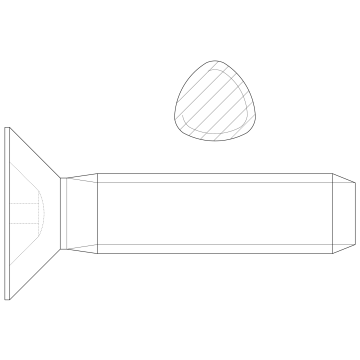 Countersunk head self-forming screw