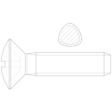 Oval head self-forming screw
