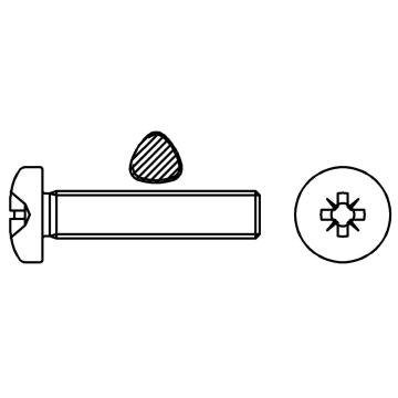 Pan head self-forming screw