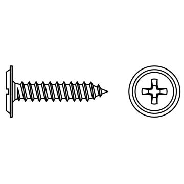 Sheet metal flange head screw