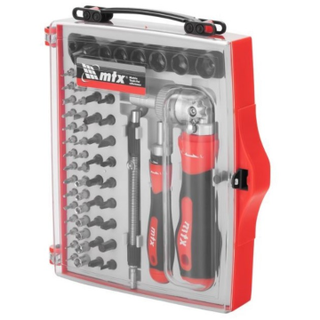 Screwdriver with bits and sockets 61 pcs