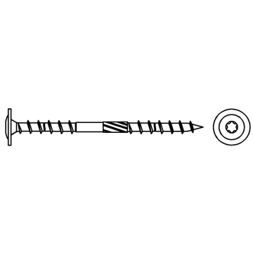 Waffer head TX drive chipboard screw for rafter framing