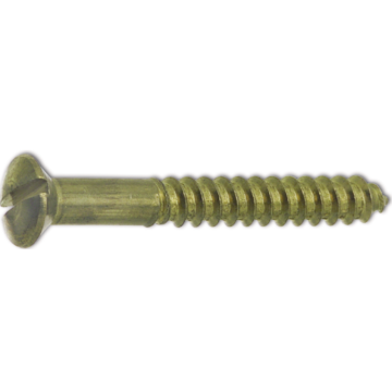 Wood screws with raised countersunk head and straight recess