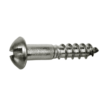 Wood screws with round head and straight recess INOX