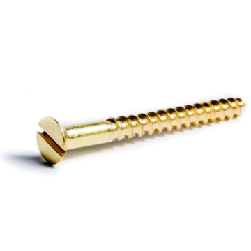 Wood screws with flat countersunk head and straight recess