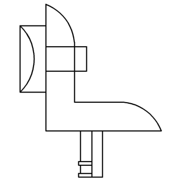 Furniture support for glass, L type 