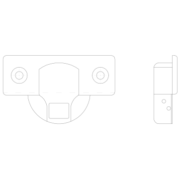 Angled soft-closing hinge - 45° with mounting plate and euro screws