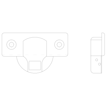 Angled soft-closing hinge - 90° with mounting plate and euro screws