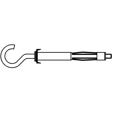 Hollow wall anchor with open hook