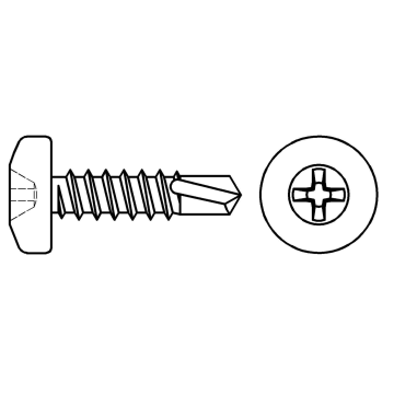 Self-drilling screw for fixing construction gypsum plasterboard