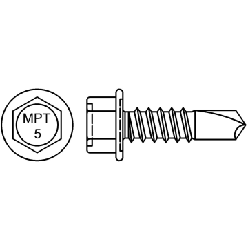 Self-drilling screw (ceramic coating). Drilling capacity max. 5 mm