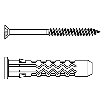 Versatile expansion plug with countersunk screw