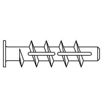 Plastic plug for aerated concrete