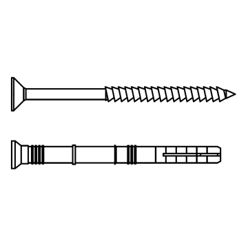 Nail plug with countersunk head EasyFix
