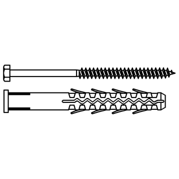 Frame plug with hex head screw