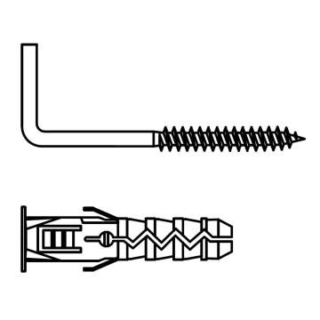 Frame fixing with hook, L type