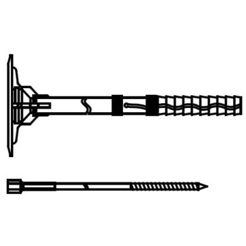 Thermal insulation plastic plug with metal pin and head covered plastic