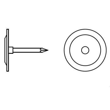 Roofing nails with washers