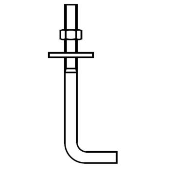 Construction anchor L-bolt