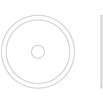 Diamond cutting wheel-continuous rim, for wet application