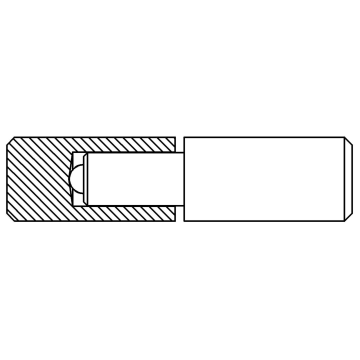 Weldable hinge with ball