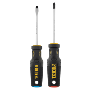 Three-component handle screwdriver set