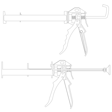 Chemical anchor caulking gun