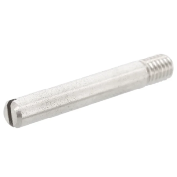 Set screw with flat end and straight recess