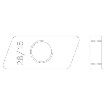 Aluminium rivet nut with collar